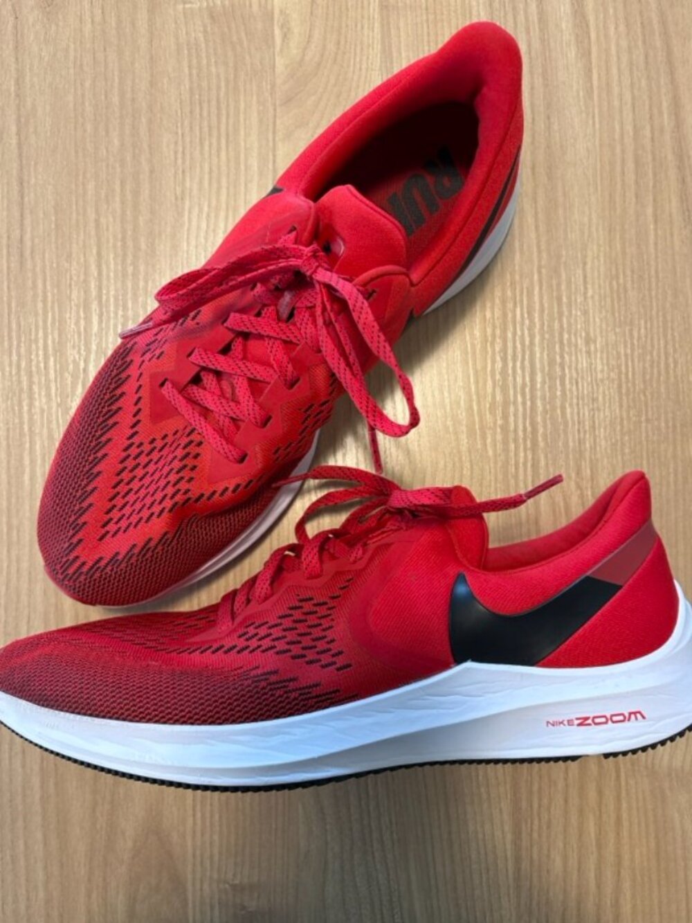 Nike Zoom Winflo Men's Red Running Shoes Sneakers Size 12 - Picture 10 of 12
